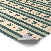 Poster Grandes Et Fleurs Vertes (Coin)