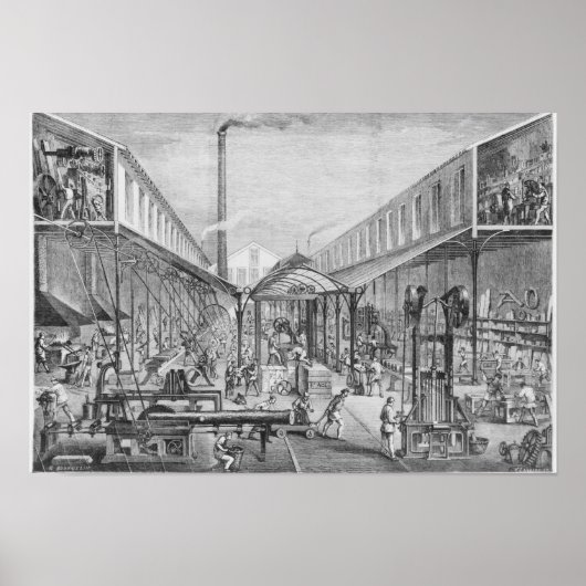 Poster Grandes industries, ateliers de construction (Devant)