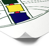 Poster Grandes lignes d'encre Abstraites (Coin)