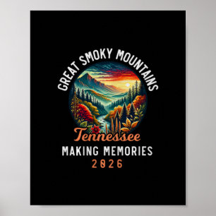 Poster Grandes montagnes fumées Tennessee 2026 Pigeon For