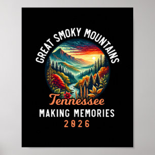 Poster Grandes montagnes fumées Tennessee 2026 Pigeon For
