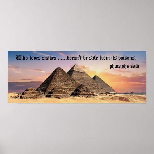 Poster Grandes pyramides égyptiennes avec pharaons citati (Devant)