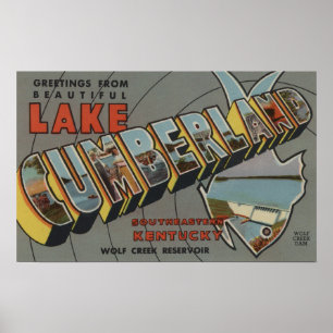 Poster Grandes scènes de lettre - lac Cumberland, KY