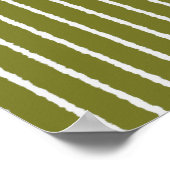 Poster Grandes vertes et blanches d'olive avec lignes iné (Coin)