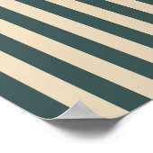 Poster Grandes Vertes Vertes Et Crème (Coin)