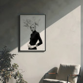 Poster Grandeur in Bloom : Mode monochrome sculpturale