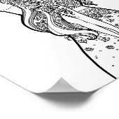 Poster Grandir ensemble - Mère Fille Ligne Portrait d'art (Coin)