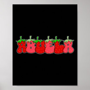Poster Grandma Abuela Costume d'Halloween aux fraises de