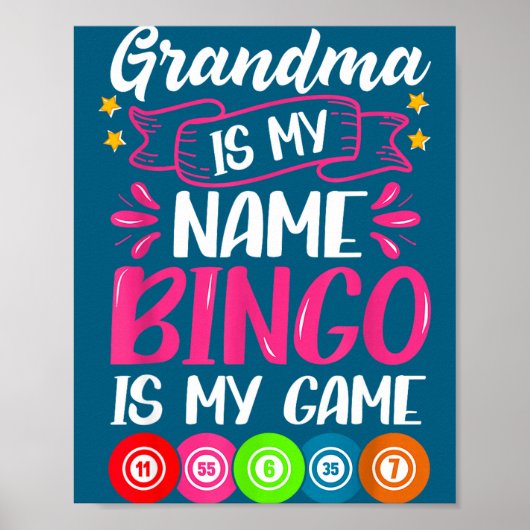 Poster Grandma Bingo Player Funny Bingo Quote Design  (Devant)