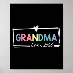 Poster Grandma Est 2026 Promue À Grand-Mère 2026 Pour Gra