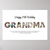 Poster Grandma Photo Collage Word Lettre découpée Anniver (Devant)