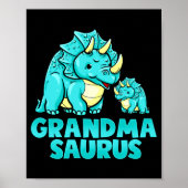 Poster Grandma Saurus Funny Grandmasaurus Dinosaur  (Devant)