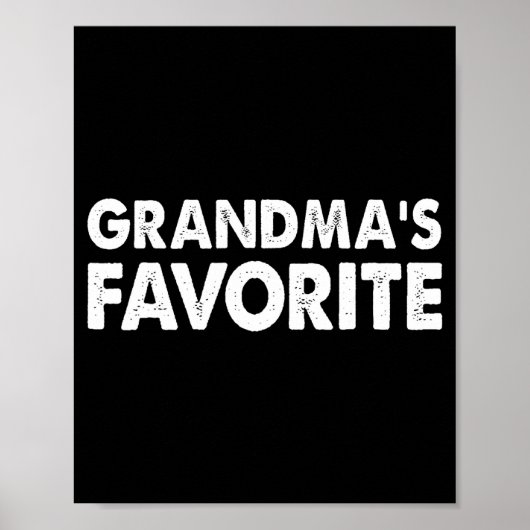Poster Grandma's Favorite Funny Grandparent Granhild Vint (Devant)