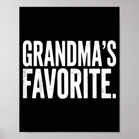 Poster Grandma's Favorite Funny Grandparent Granhild Vint (Devant)