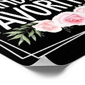 Poster Grandma's Favorite Grandparent Granhild Humor Flor (Coin)