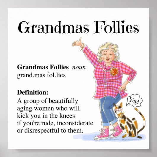 Poster-Grandmas Follies Définition Poster 6x6 (Devant)