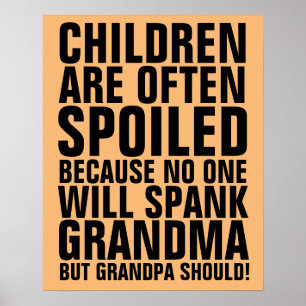POSTER GRANDPA DEVRAIT ÉPAUTER GRANDMA SIGNS