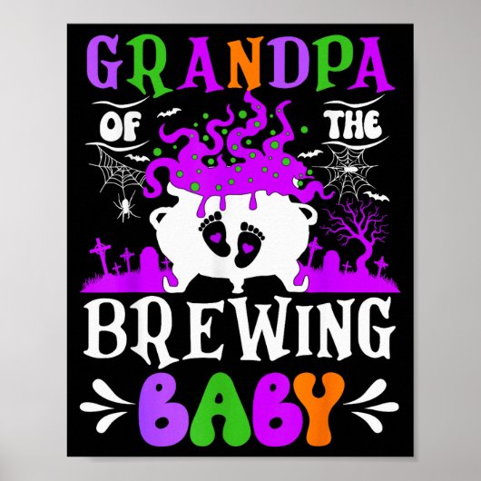 Poster Grandpa Of The Brewing Baby Grandpa To Be Hallowee (Devant)