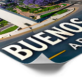 Poster Grands Boulevards de Buenos Aires et Élégance Arge (Coin)