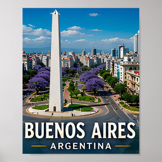 Poster Grands Boulevards de Buenos Aires et Élégance Arge (Devant)