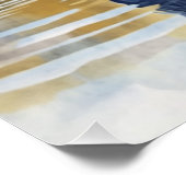 Poster Grands Hérons Bleus Aquarelles de Rivière (Coin)