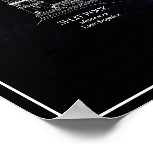 POSTER GRANDS LACS ÉCLAIRAGE BLUEPRINT (Coin)