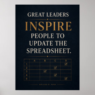 Poster Grands Leaders Inspirent les Gens à Mettre à Jour