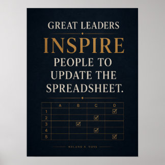 Poster Grands Leaders Inspirent les Gens à Mettre à Jour