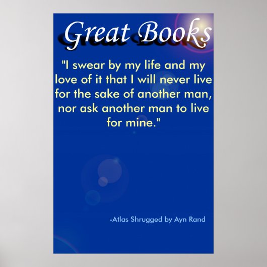 Poster grands livres, "Je jure par ma vie et mon l... (Devant)