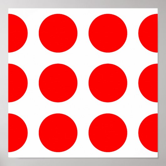Poster Grands points rouges (Devant)