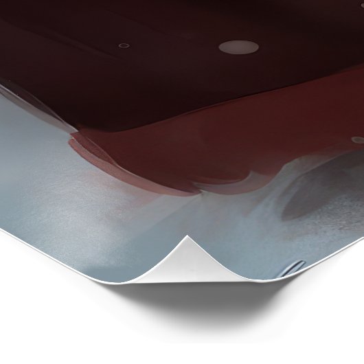 Poster Grands Pyrénées avec Noël Festif du Père Noël (Coin)