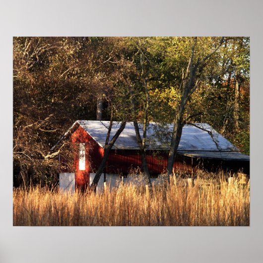 Poster Grange d'automne dans le centre du Maryland (Devant)