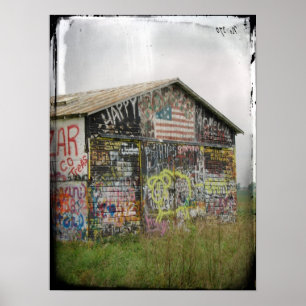 Poster Grange de graffiti