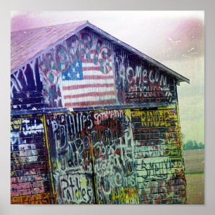 Poster Grange de graffiti