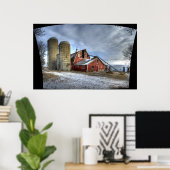 Poster Grange de printemps froide, non découpée (Bureau à domicile)