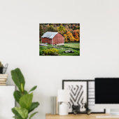 Poster Grange en automne - PA (Bureau à domicile)