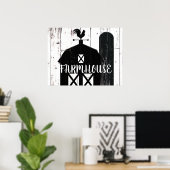 Poster Grange noire Bois blanc Rustique Agritourisme Coun (Bureau à domicile)