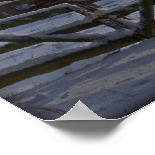 Poster Grange rouge (Coin)