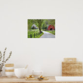 Poster Grange rouge et ferme près de Berlin, Ohio. (Cuisine)