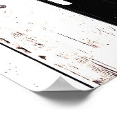 Poster Grange Rustique Bois Blanc Étable Noire Art Pays (Coin)