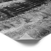 Poster Grange rustique noire et blanche (Coin)