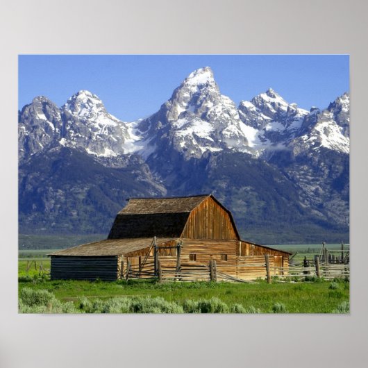 Poster Grange solitaire à Grand Tetons (Devant)