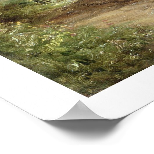 Poster Granges à Flatford (huile sur toile) (Coin)