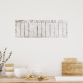 Poster Granit rose Perpetual Calendrier d'anniversaire (Cuisine)