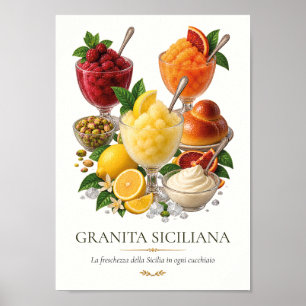 Poster Granita Siciliana – Vintage Italian Dessert