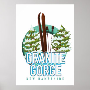 Poster Granite Gorge new Hampshire ski