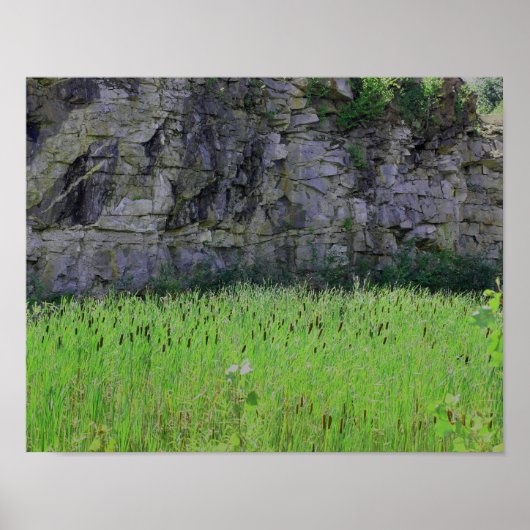 Poster Granite Quarry Rock Cliff Wall Cattements Nature (Devant)