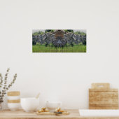Poster Granite Rock Cliff Cattails Pond Mirror Abstrait (Cuisine)