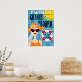 POSTER Granny aan boord door Harper Lin Book (Keuken)