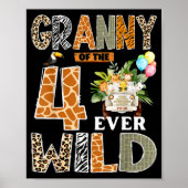 Poster Granny Of The Four Ever Wild Safari 4th Birthday B (Devant)